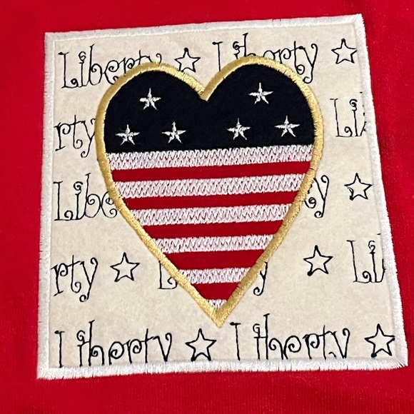 Vintage 90s Embroidered liberty heart Grandma Pullover Crewneck Sweater - Picture 8 of 9